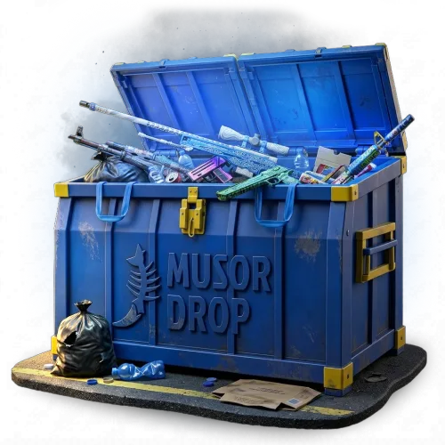 Кейс Бак с лутом на Musor Drop